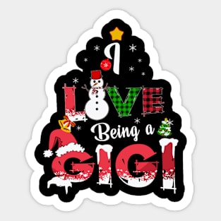 I Love Being A Gigi Family Sticker